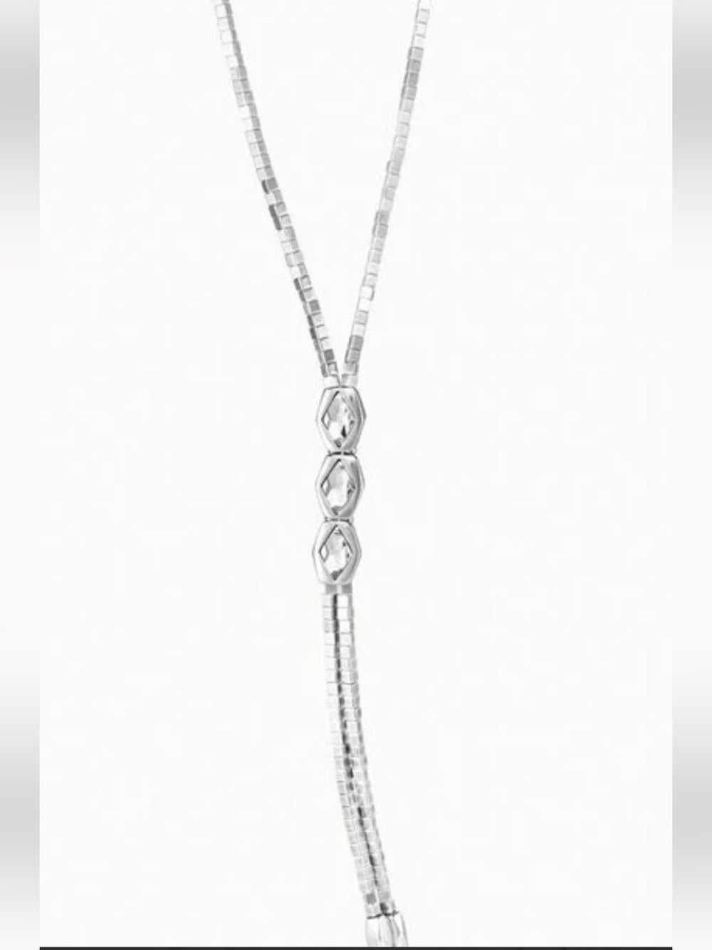 UNO de 50 Shiny Silver Multi-Strand Beaded Necklace “Mystery”